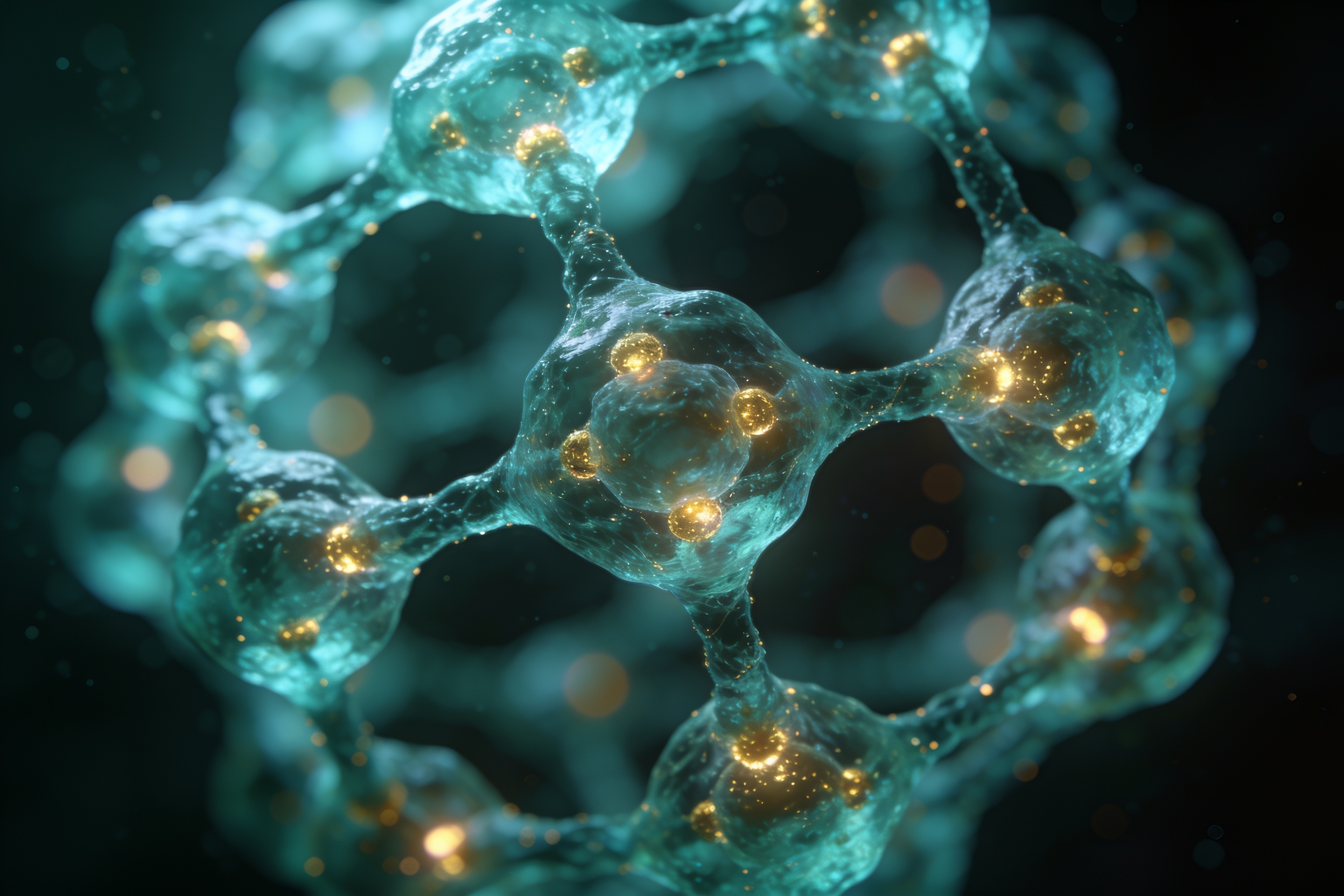 Abstract rendering of interconnected tissue structures